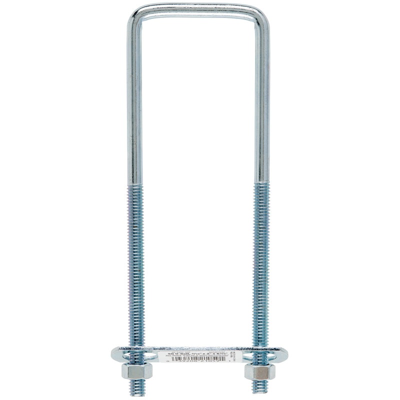 Hampton 5/16 in. X 2 in. W X 6-3/4 in. L Coarse Zinc-Plated Steel Square Bend U Bolt