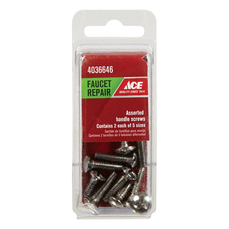 Ace Faucet Screw Assortment Universal Chrome