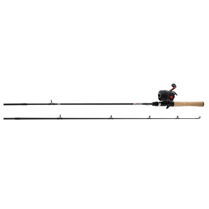 Daiwa D-Turbo Spincast Combo, 6′ Length, Medium Power, 2 Pieces