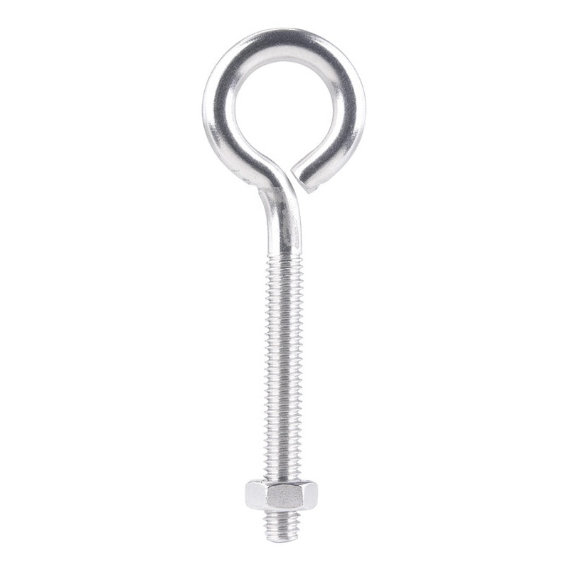 Hampton 5/16 in. X 4 in. L Stainless Stainless Steel Eyebolt with Nut Nut Included