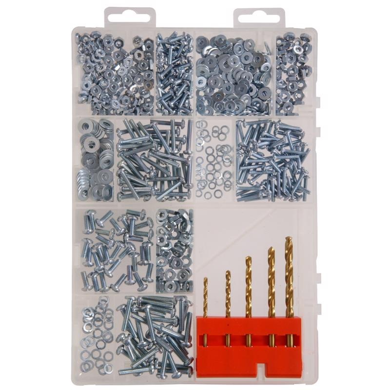 HILLMAN Assorted in. X 1/2 in. L Combination Pan Head Zinc-Plated Steel Machine Screw Kit 1 pk