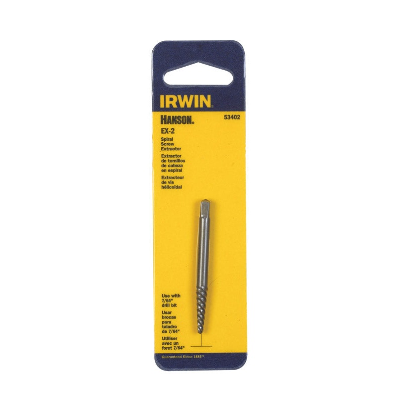 Irwin Hanson 7/64 in. X 7/64 in. D Carbon Steel Spiral Screw Extractor 5.4 in. 1 pc