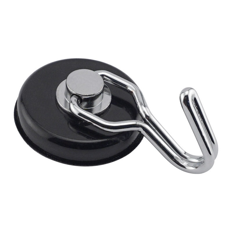 Magnet Source .29 in. L X 1.5 in. W Black Rotating Magnetic Hook 65 lb. pull 1 pc