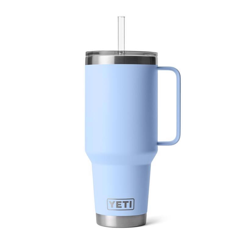 YETI Rambler 42 oz Big Sky Blue BPA Free Straw Mug