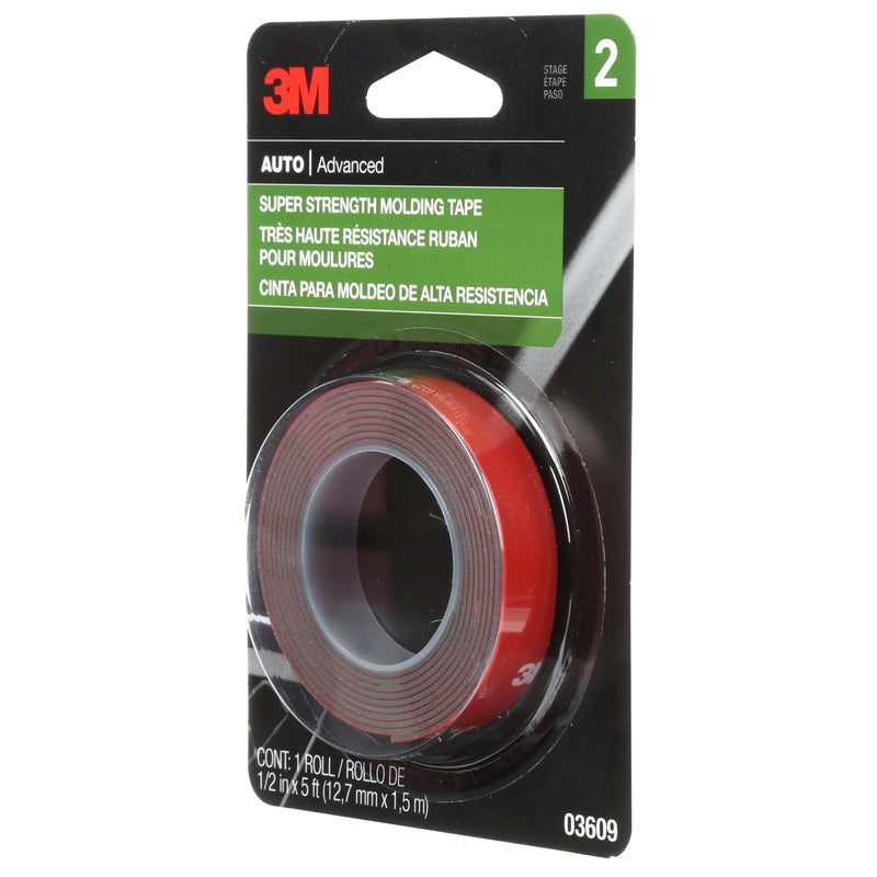 3M 60 in. L X 1/2 in. W Double-Sided Molding Tape