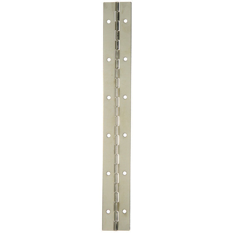 Ace 1-1/2 in. W X 12 in. L Nickel Metal Continuous Hinge 1 pk