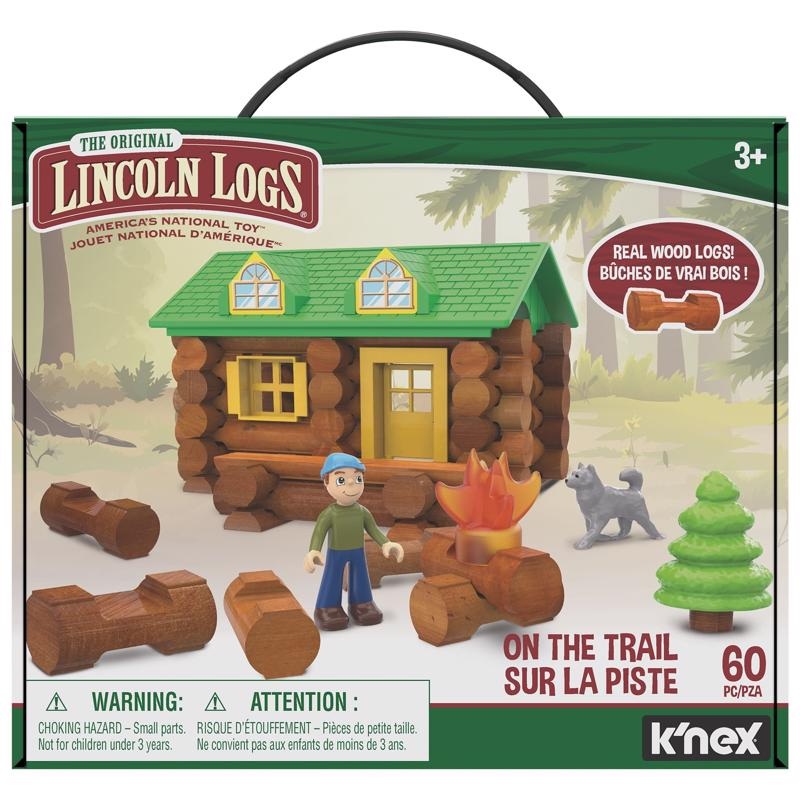 Lincoln Logs America’s National Toy On The Trail Toy Multicolored 60 pc