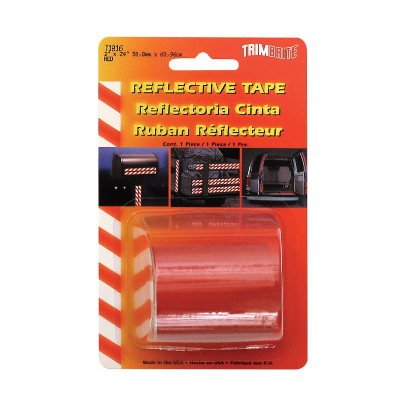 Trim Brite 2 in. W X 24 in. L Red Reflective Tape 1 pk