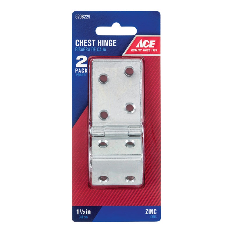 Ace 2.75 in. W X 1-1/2 in. L Zinc Plated Zinc Chest Hinge 2 pk