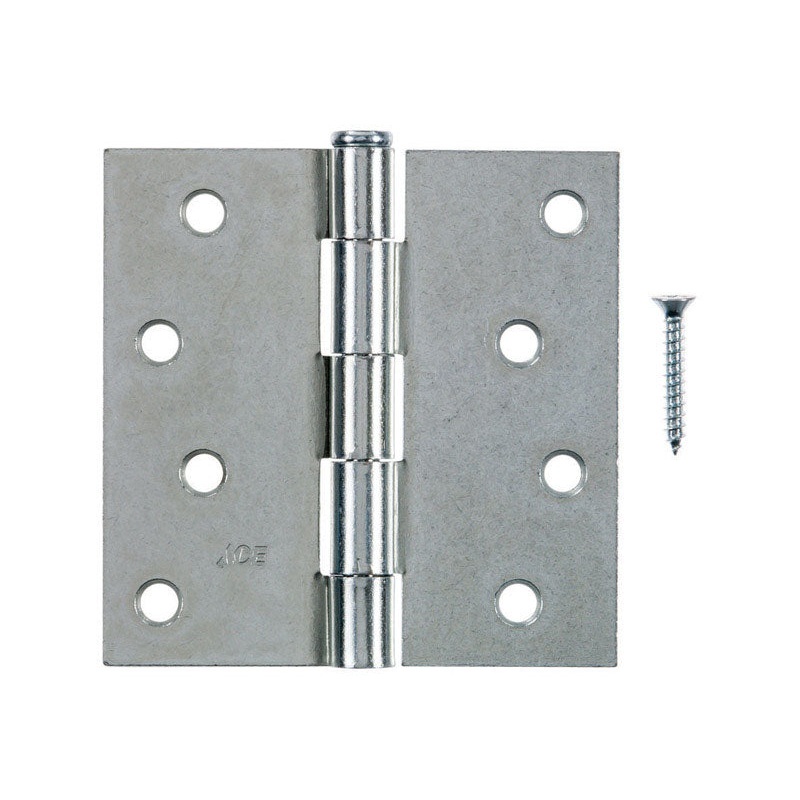 Ace 4 in. L Zinc-Plated Door Hinge 1 pk