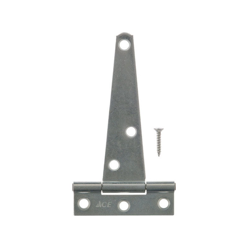 Ace 4 in. L Zinc-Plated Light Duty T Hinge 2 pk