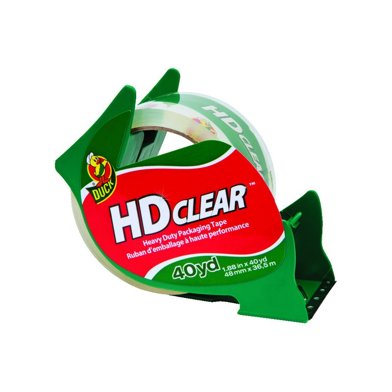 Duck HD Clear 1.88 in. W X 40 yd L Heavy-Duty Packaging Tape with Dispenser