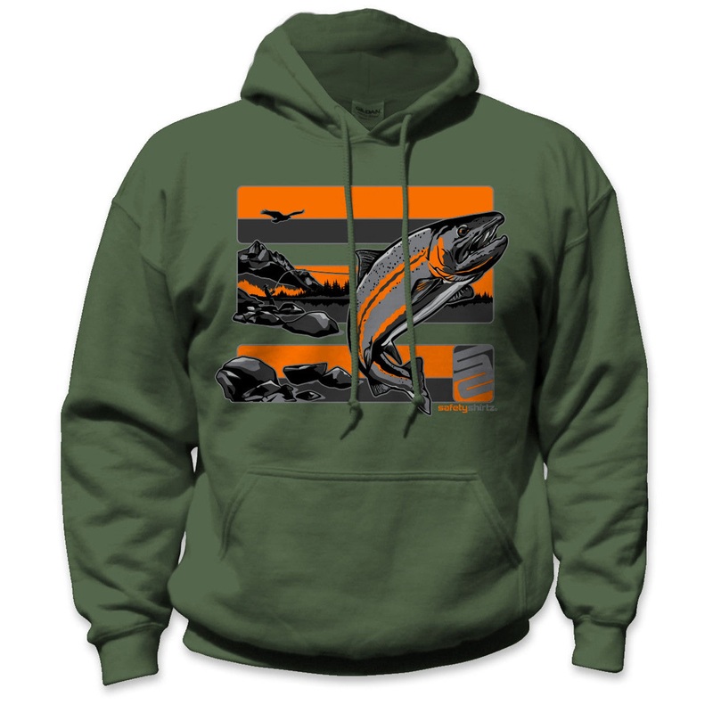 Steelhead Safety Hoodie – Orange/Reflective/Green Medium