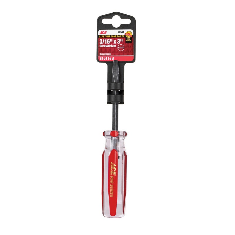 Ace 3/16 in. X 3 in. L Slotted Screwdriver 1 pc