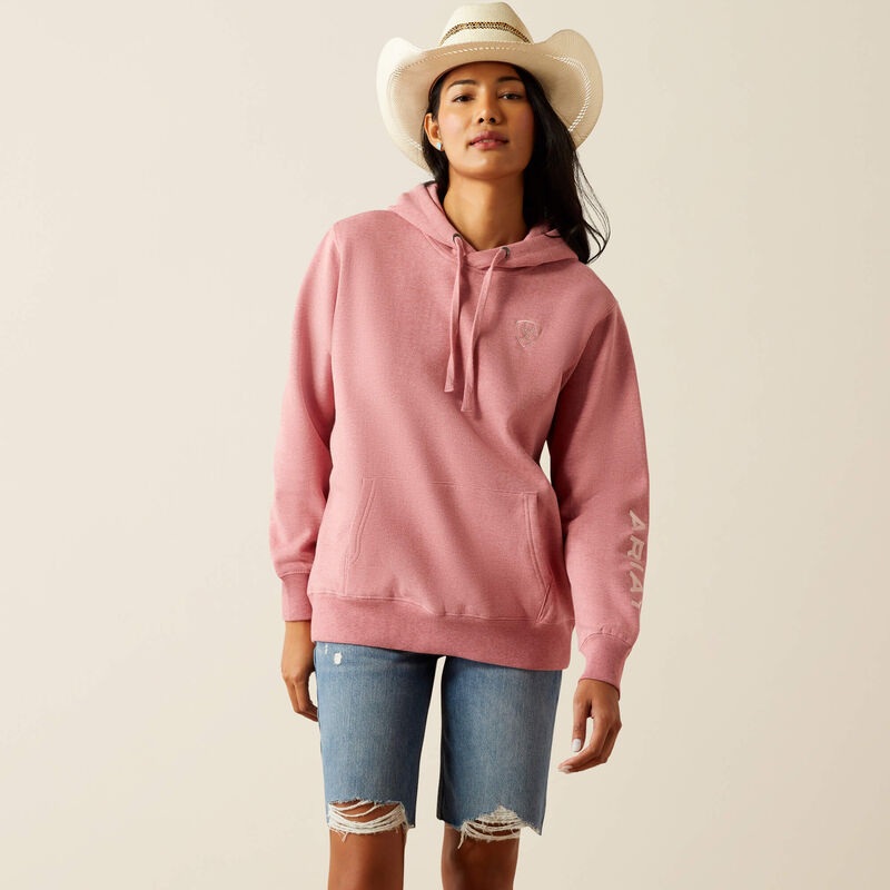 Ariat Logo 2.0 Hoodie (Rose Wine) Size XL(Rose Wine)
