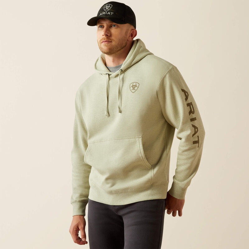 Ariat Logo Hoodie (Sage Heather) Size XXL