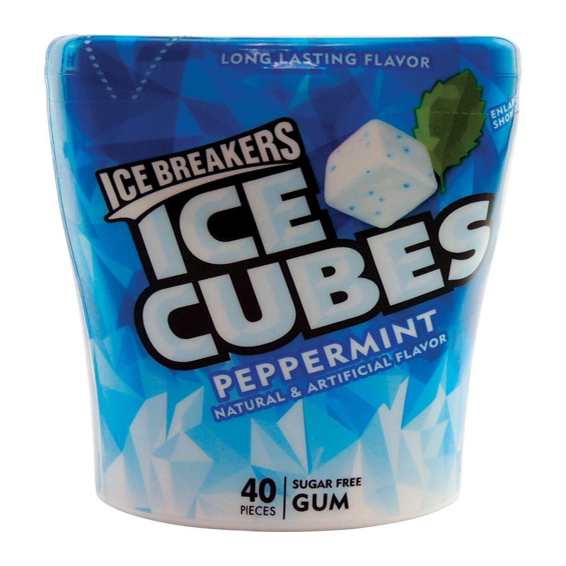 Ice Breakers Ice Cubes Sugar Free Peppermint Chewing Gum 40 pc