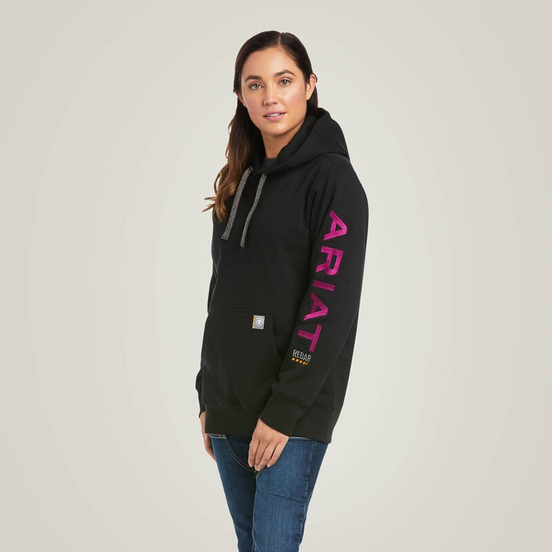 Rebar Graphic Hoodie (Black/Purple) Size XXXL
