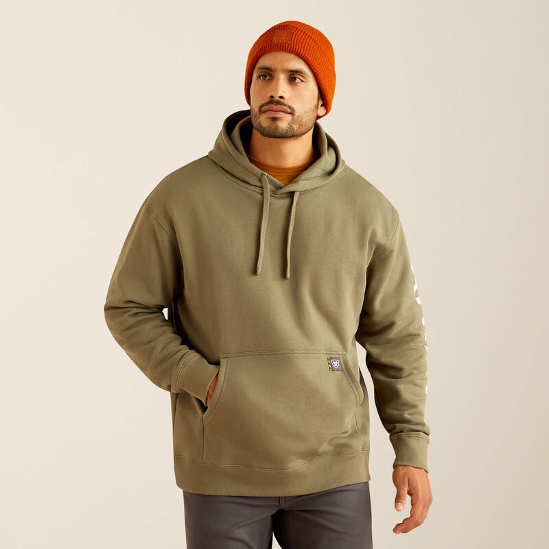 Rebar Roughneck Pullover Hoodie (Deep Lichen) Size M