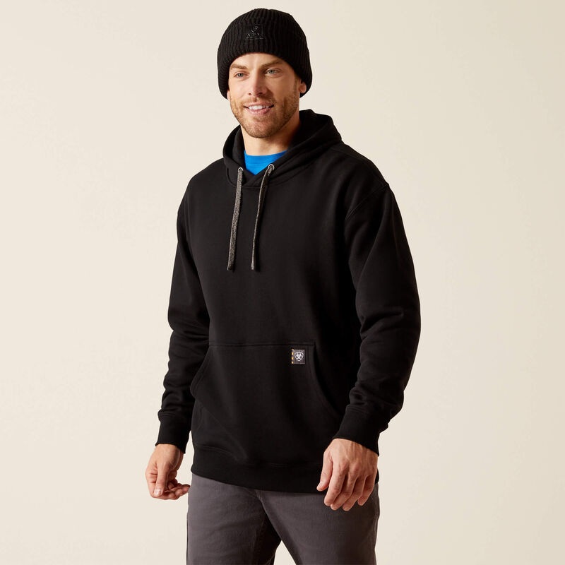 Rebar Workman Moto Eagle Hoodie (Black) Size L