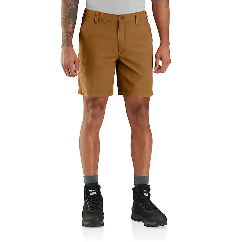 Carhartt Rugged Flex Relaxed Fit Canvas Work Short (Carhartt Brown) Size 32
