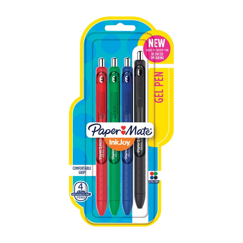 Paper Mate Ink Joy Assorted Retractable Gel Pen 4 pk