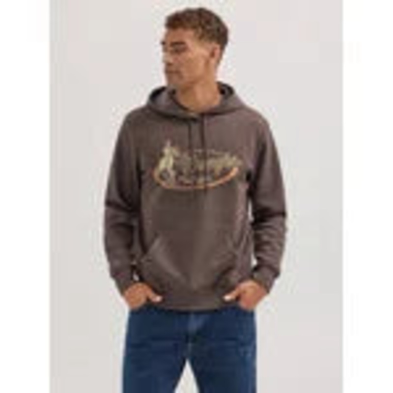 Wrangler Mens Steerhead Pullover Hoodie (Chocolate Torte) Size M