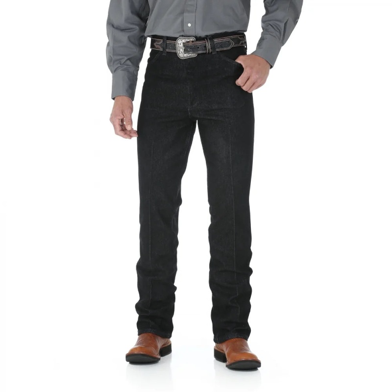 Wrangler Mens Stretch Cowboy Cut Jeans (Black) Size 32×32