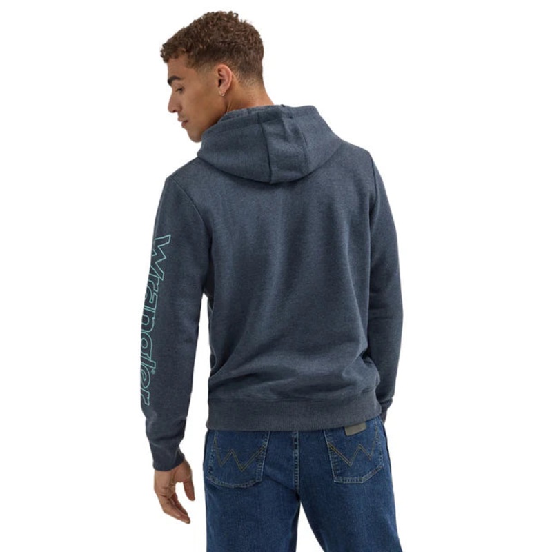 Wrangler Mountain Crest Pullover Hoodie (Dark Sapphire) Size L