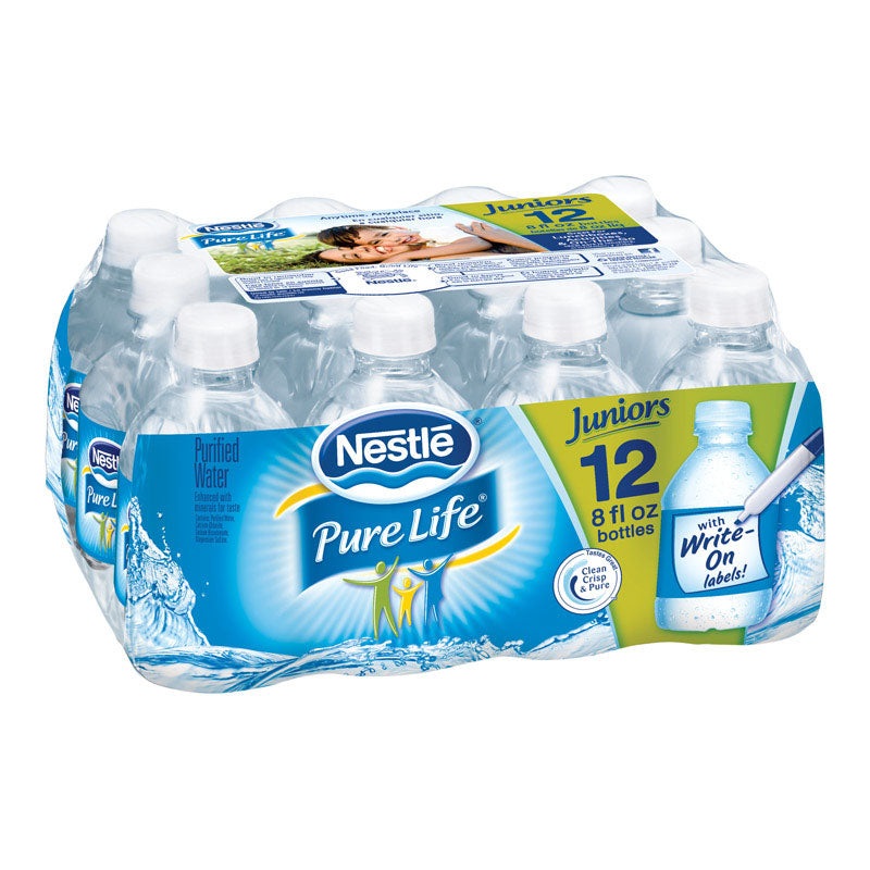 Nestle Waters Pure Life Bottled Water 8 oz 12 pk