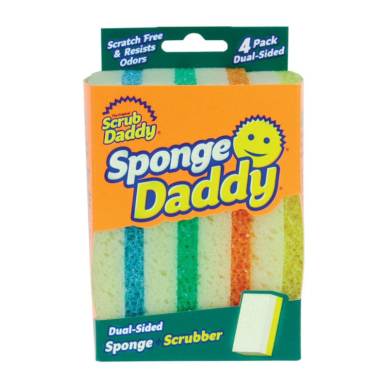 Scrub Daddy Sponge Daddy Heavy Duty Sponge For Multi-Purpose 4 pk