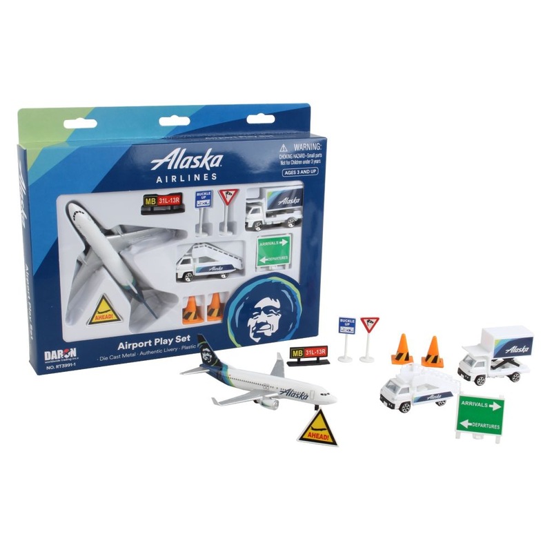 ALASKA AIRLINES AIRPORT PLAY SET NEW LIVERY