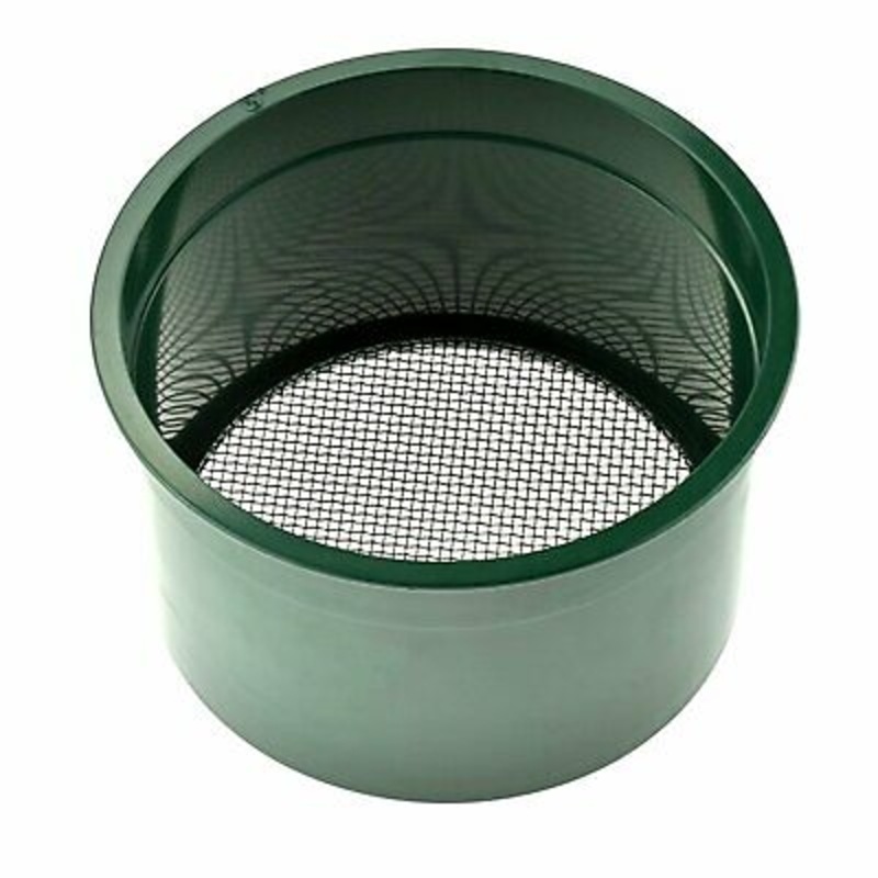 Gold Rush Sifting Classifier Sieve Mini 6 Inch Prospect Pan 10 Holes per Sq Inch Green