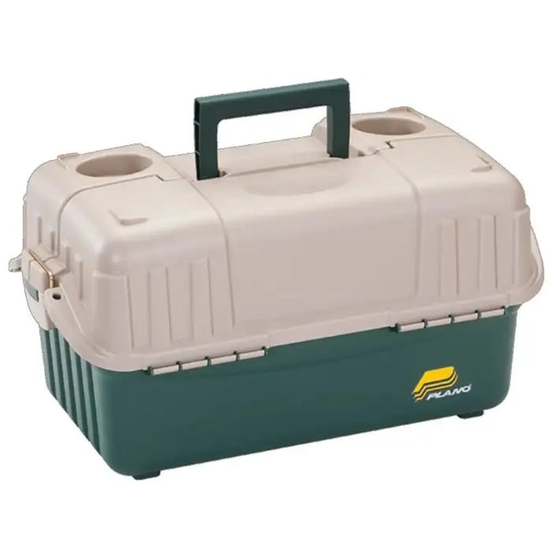 Plano Hip Roof Tackle Box w/6-Trays (Green/Sandstone)