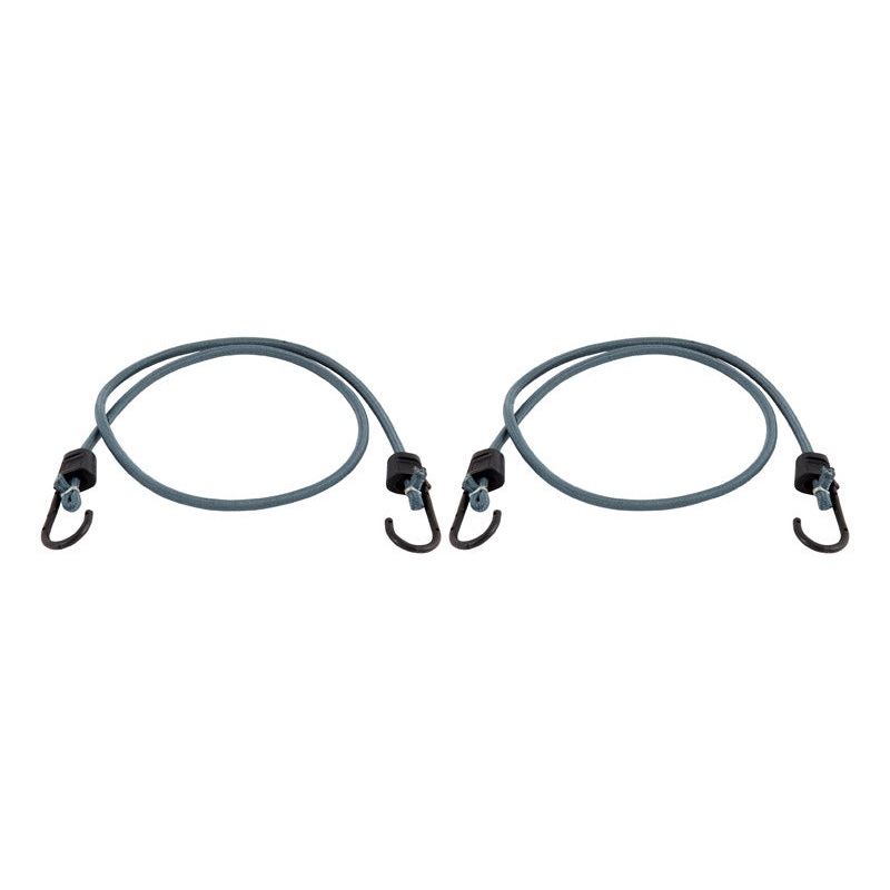 Keeper Black/Gray Bungee Cord 48 in. L X 0.315 in. 2 pk