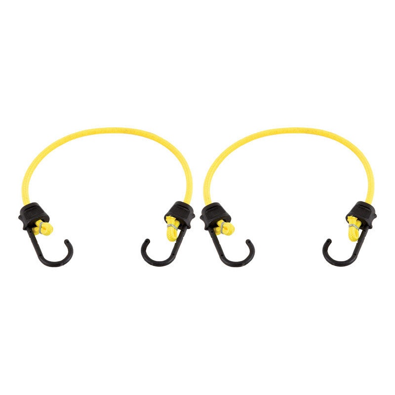 Keeper Black/Yellow Bungee Cord 24 in. L X 0.315 in. 2 pk