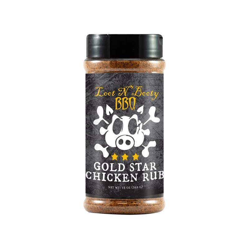 Loot N’ Booty Gold Star Chicken BBQ Rub 13 oz