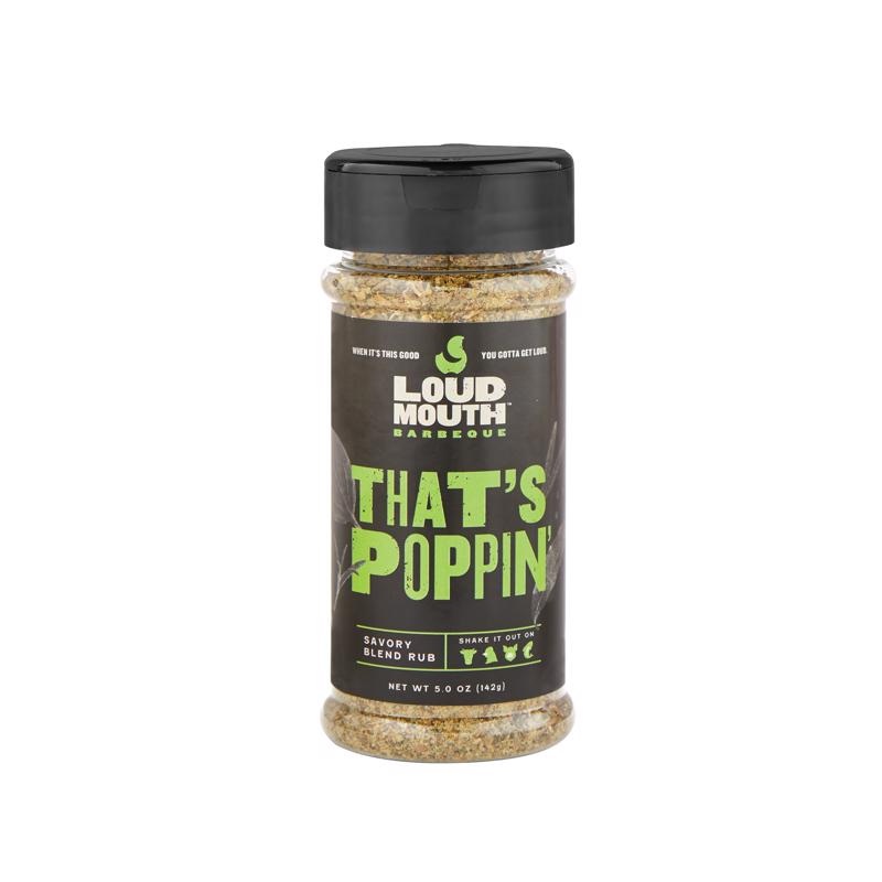 Loud Mouth THAT’S POPPIN’ Savory Blend BBQ Rub 5 oz