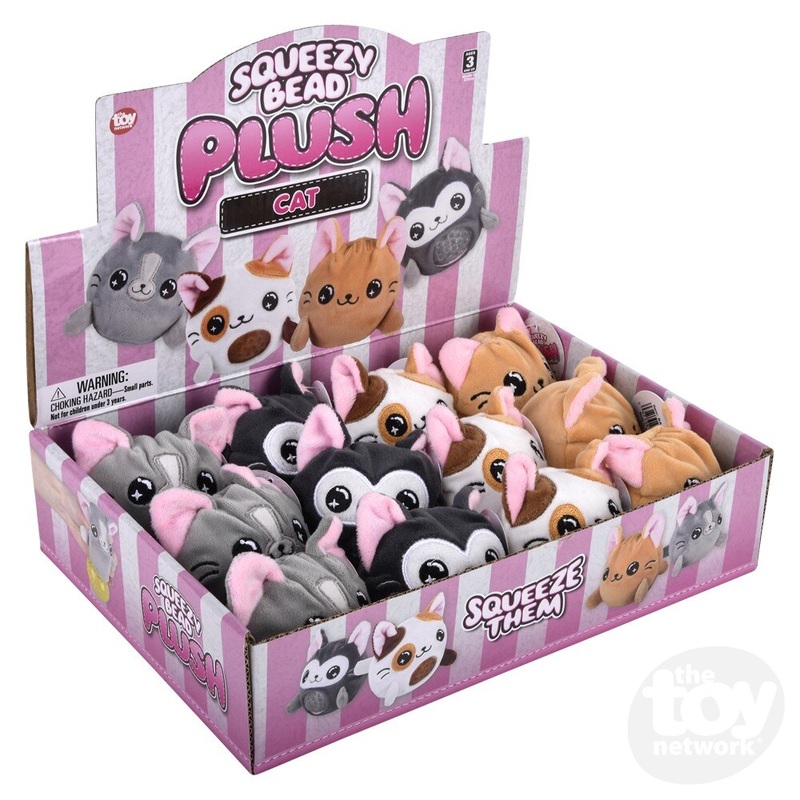3 Cat Squeezy Bead Plush (Sold Separately)
