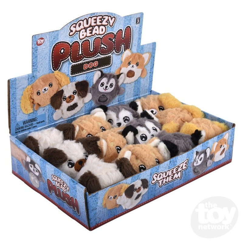 3 Dog Squeezy Bead Plush (Sold Separately)