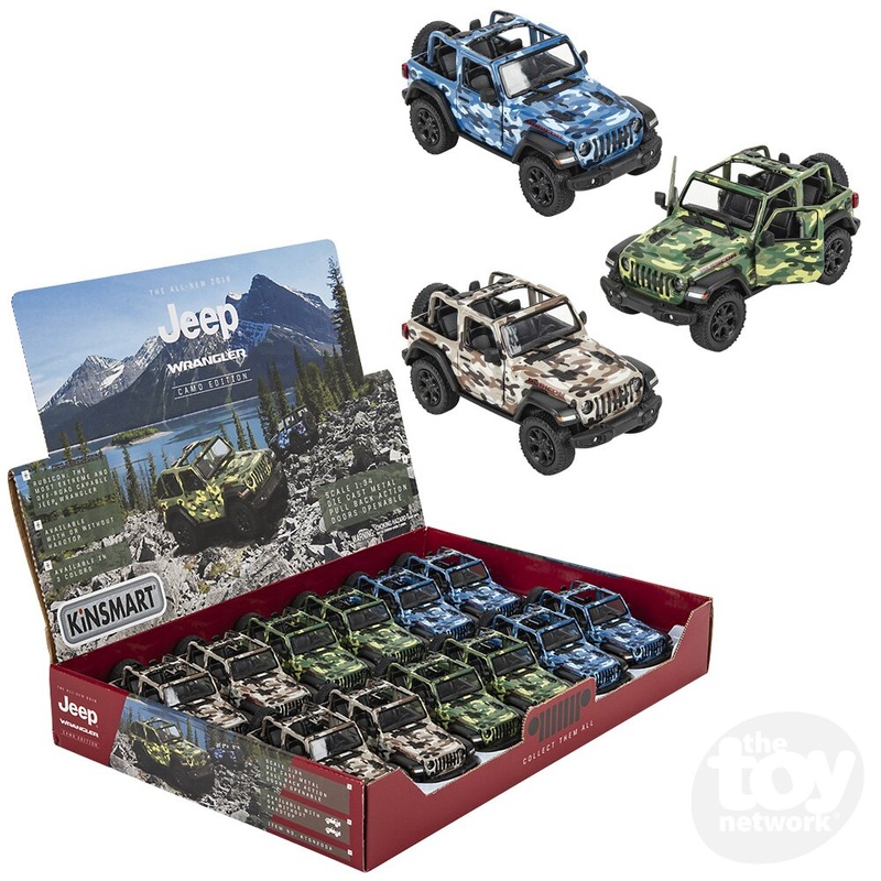 5 Diecast 2018 Jeep Wrangler Camo Open Top (Sold Separately)
