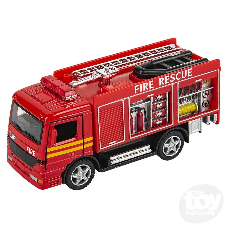 5 Diecast Pull Back Fire Engine Rescue