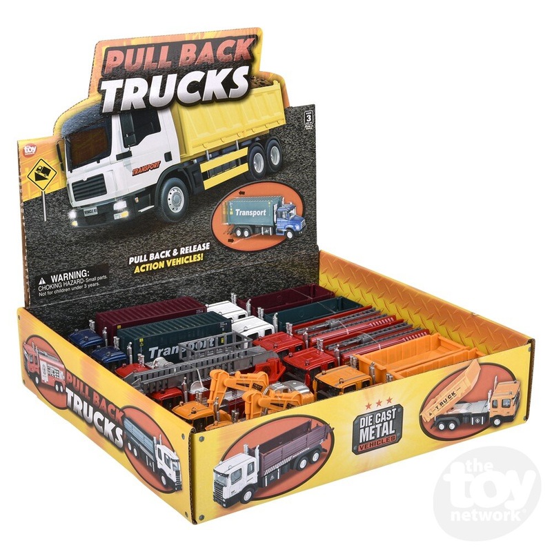 6 Die-Cast Pull Back Truck
