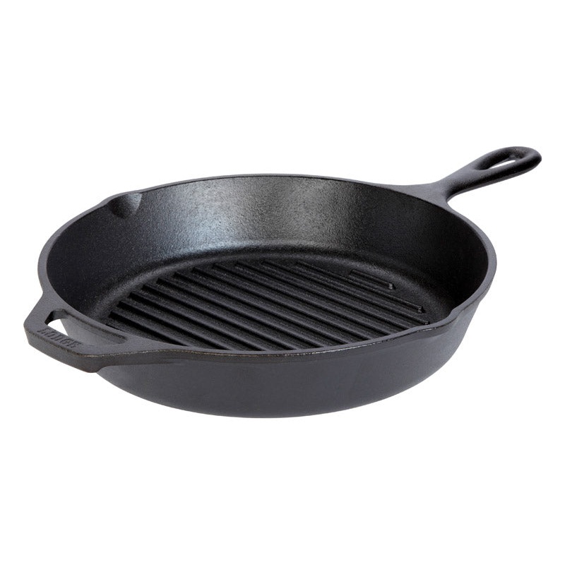 Lodge Cast Iron Grill Pan 10-1/4 in. Black