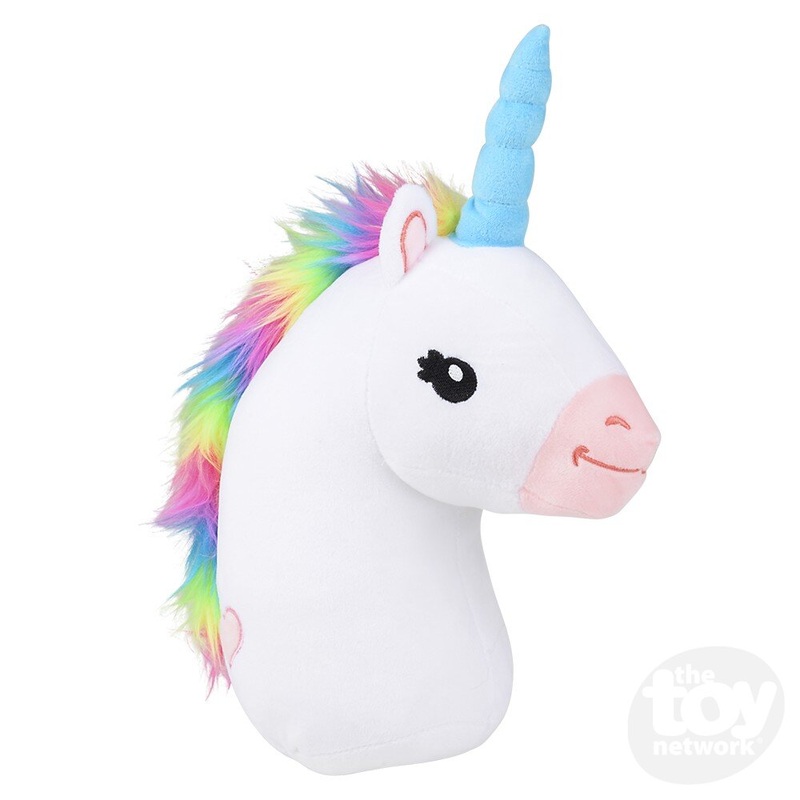 16 Rainbow Unicorn Head Plush