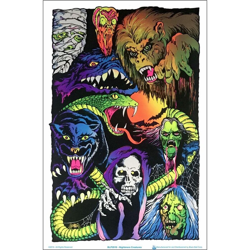 Nightmare Creatures Black Light Poster