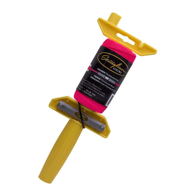 Stringliner LevelWiz Mason’s Line and Reel 250 ft. Fluorescent Pink Fine Braided Line