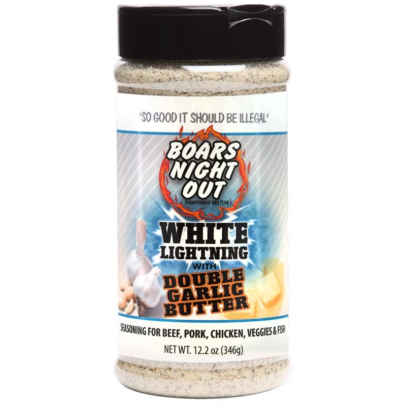 Boars Night Out White Lightning with Butter and Garlic BBQ Seasoning 12.2 oz