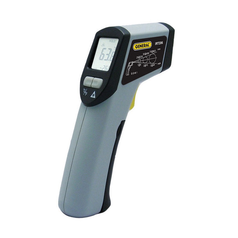 General 608 deg 8:1 Non-Contact Infrared Thermometer 5.98 in. L X 1.26 in. W Gray