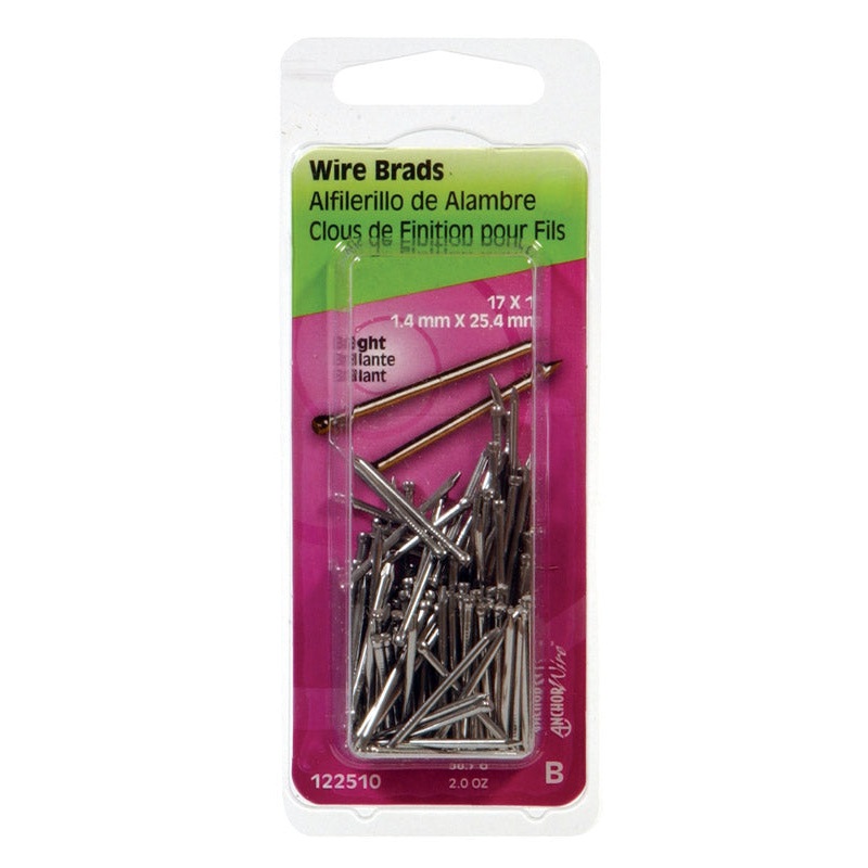 HILLMAN Anchor Wire 17 Ga. X 1 in. L Bright Steel Brad Nails 1 pk 2 oz